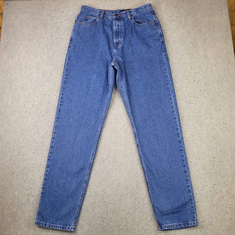 Vintage Eddie Bauer Jeans Womens 12 Blue Denim Medium Wash Baggy Y2K